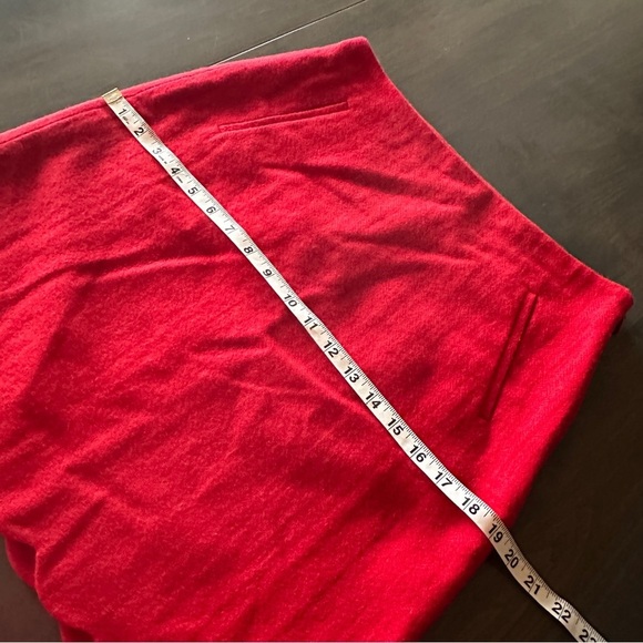 Talbots Red Scalloped Wool Blend Mini Skirt 2 - Picture 10 of 11